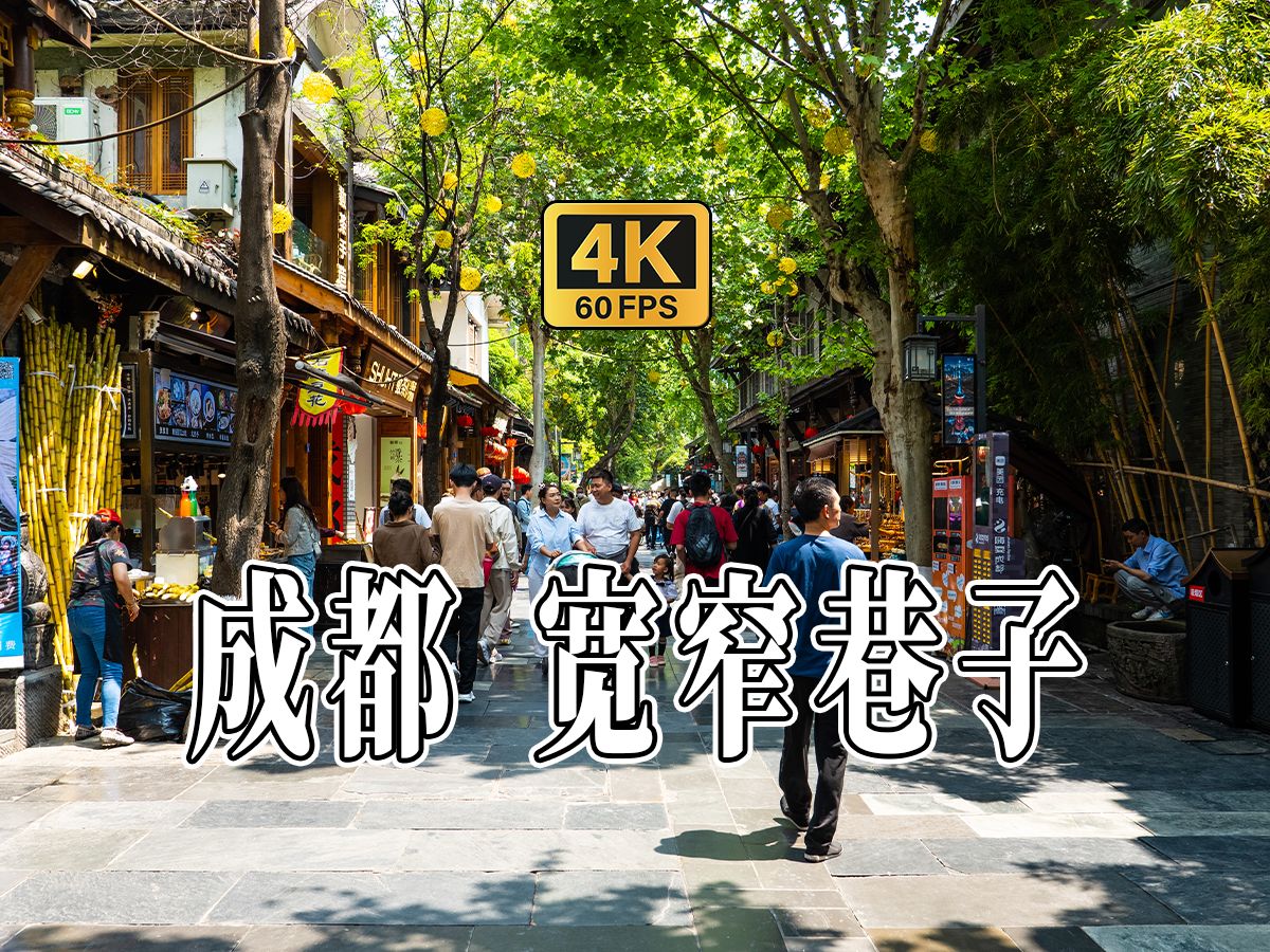 4K HDR 60FPS CityWalk | 成都 宽窄巷子 日间 | 城市漫步 | 沉浸式步行 | 原声