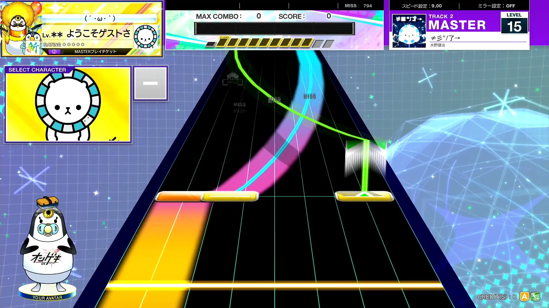 【CHUNITHM/中二节奏】谱面确认 ≠彡__了→ [MASTER 15］(流速9.0)