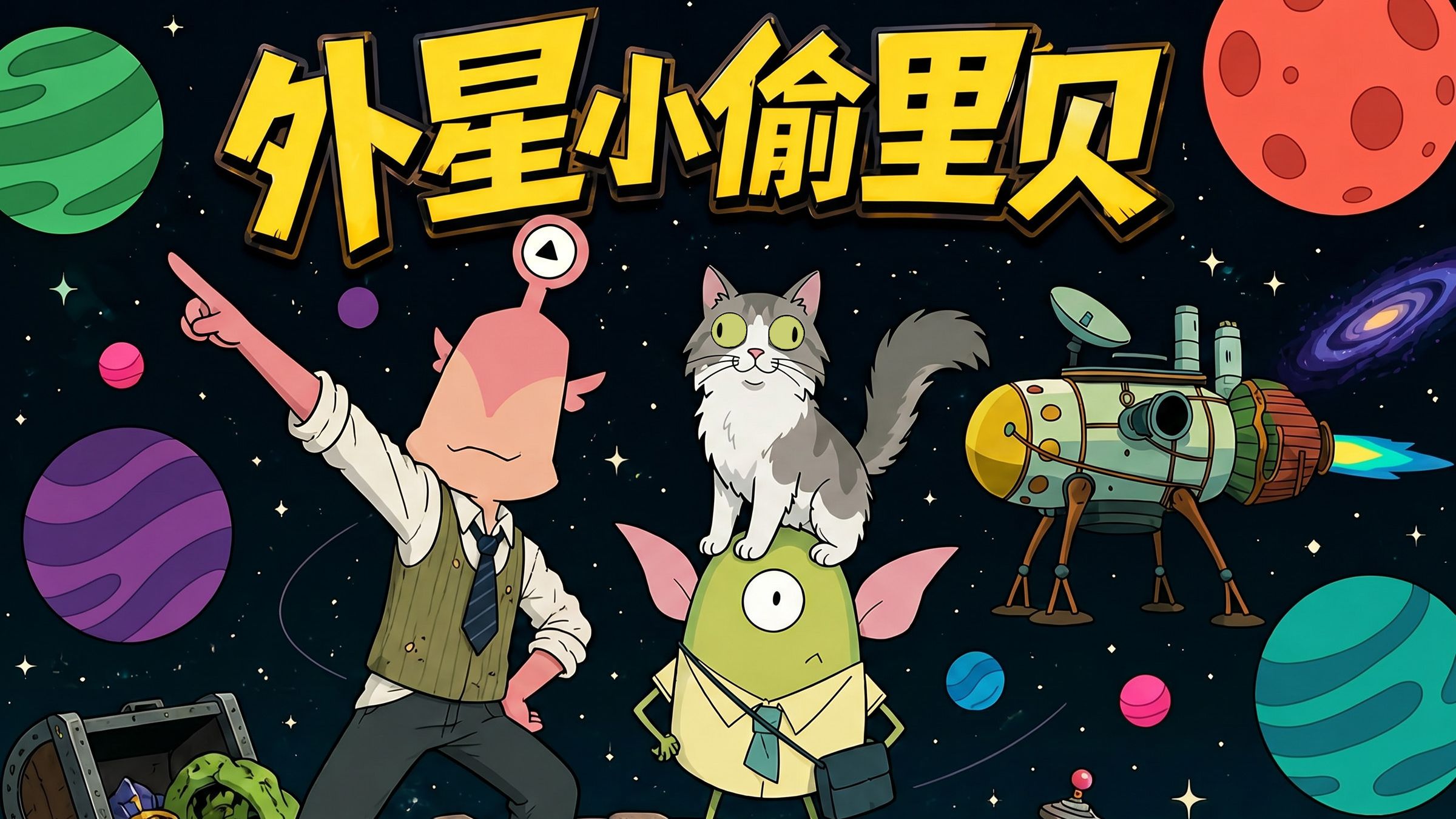 星际超级荒诞动画喜剧！《外星小偷里贝》第01话：外星偷猫贼【UP动画】