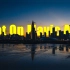 4K航拍延时摄影下的深圳湾城市夜景