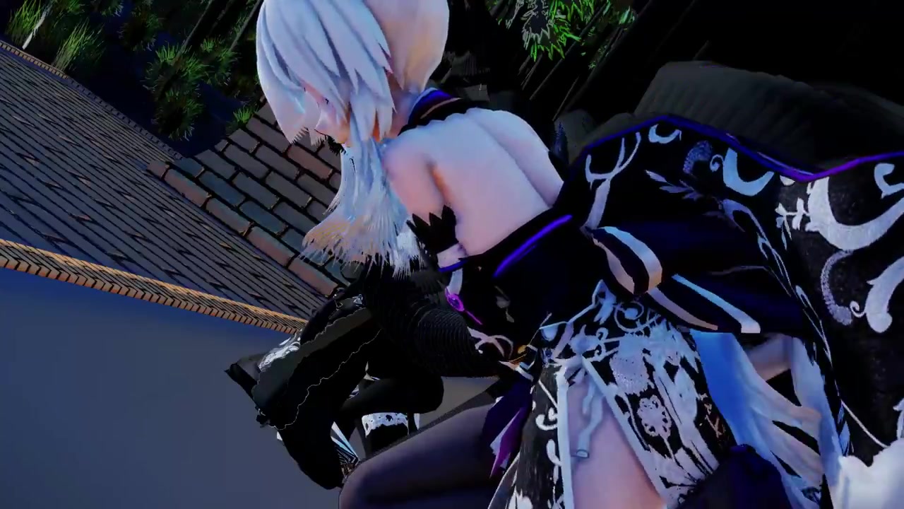 【mmd】桃源恋歌 黑丝美腿和服弱音