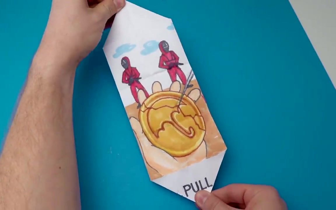 4 AWESOME & FUNNY SQUID GAME PAPER CRAFTS TO DO AT HOME_哔哩哔哩_bilibili