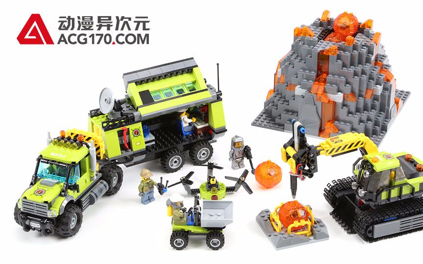 【动漫异次元】乐高lego 城市 60124 火山探险基地