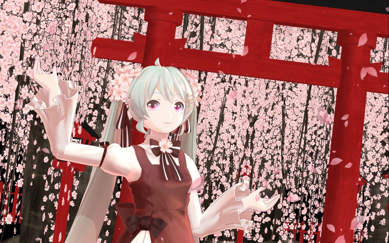 【mmd】樱花树下樱初音——极乐净土