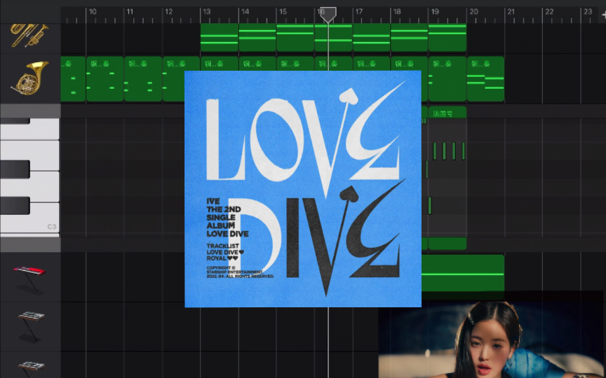 尝试用库乐队还原ive的lovedive