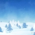 s369 唯美卡通动漫风格冬季雪景下雪松树圣诞节背景视频素材ae模板  会声会影 视频背景 led舞台背景 LED视频素