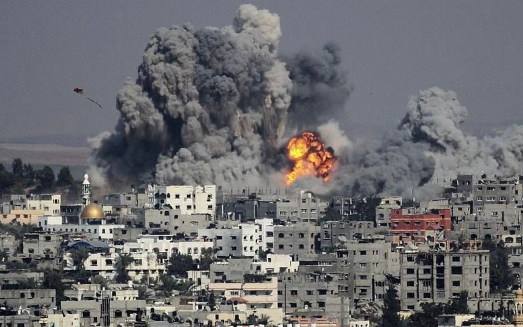 以色列大规模轰炸加沙现场