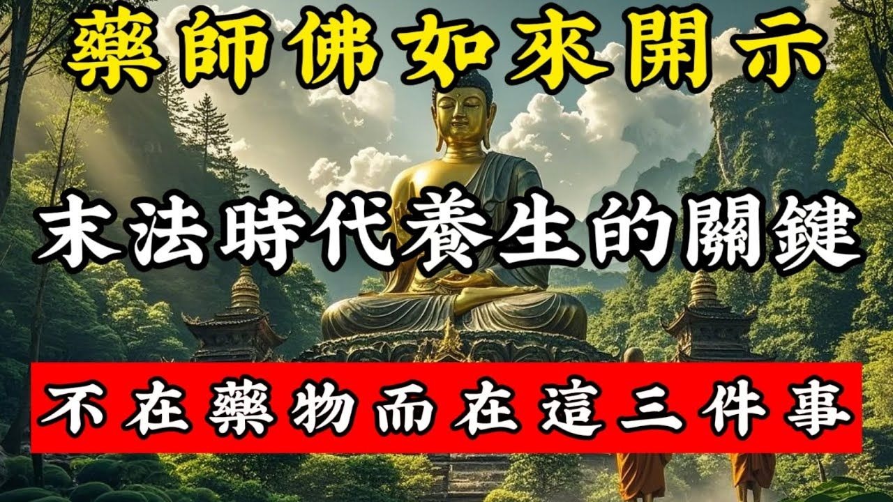 藥師如來開示：末法時代養生的關鍵，不在藥物而在這三件事！#佛學智慧 #佛學 #佛學知識 #正能量 #情感 #菩薩戒 #傳統文化 #人生感悟 #佛音禪心#藥師佛
