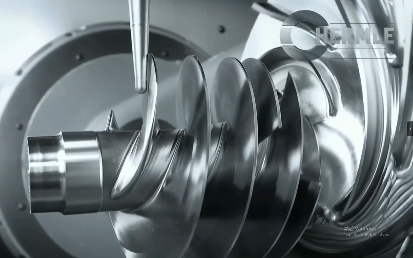 德国哈默C42U五轴加工中心加工叶轮过程，高端的车削技术太惊人了