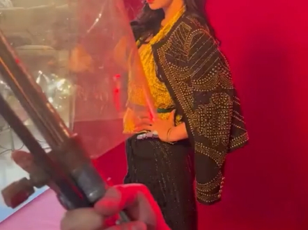 黄奕丝袜写真棚拍直拍现场镜头