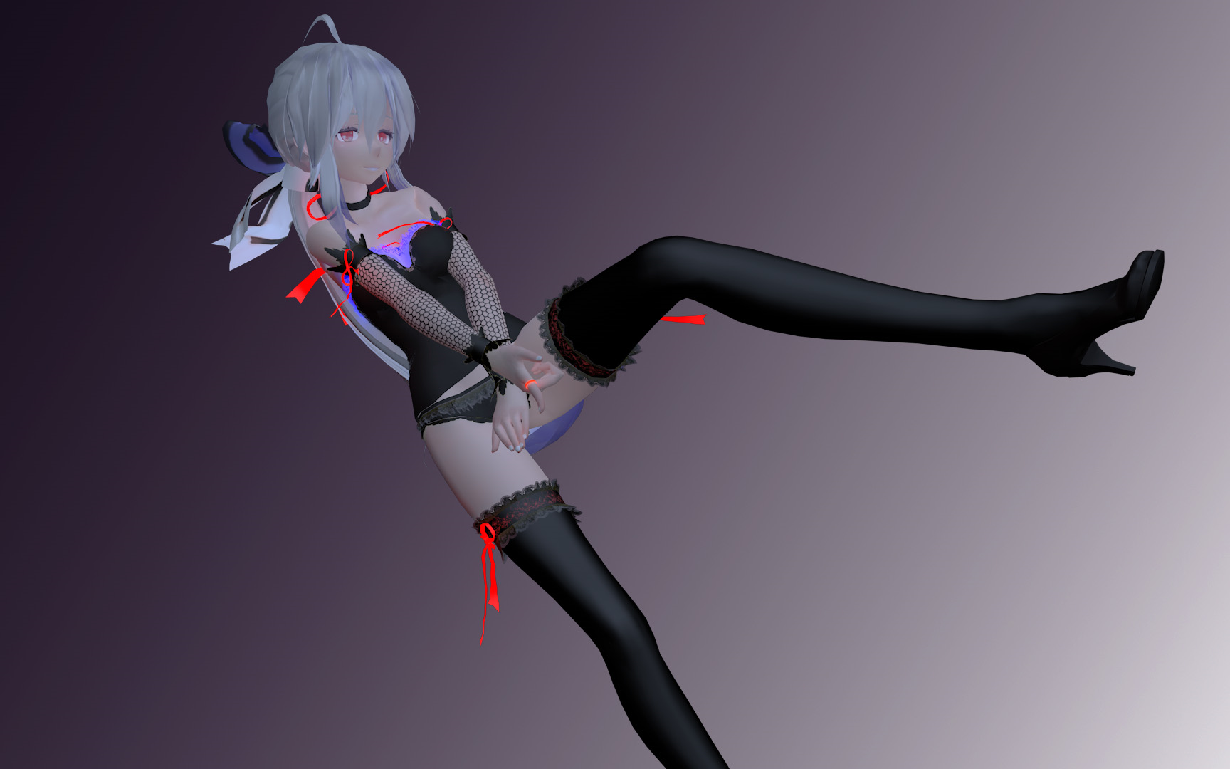 【mmd/c4d】【a】ddiction 弱音haku姐姐的绝对领域黑丝