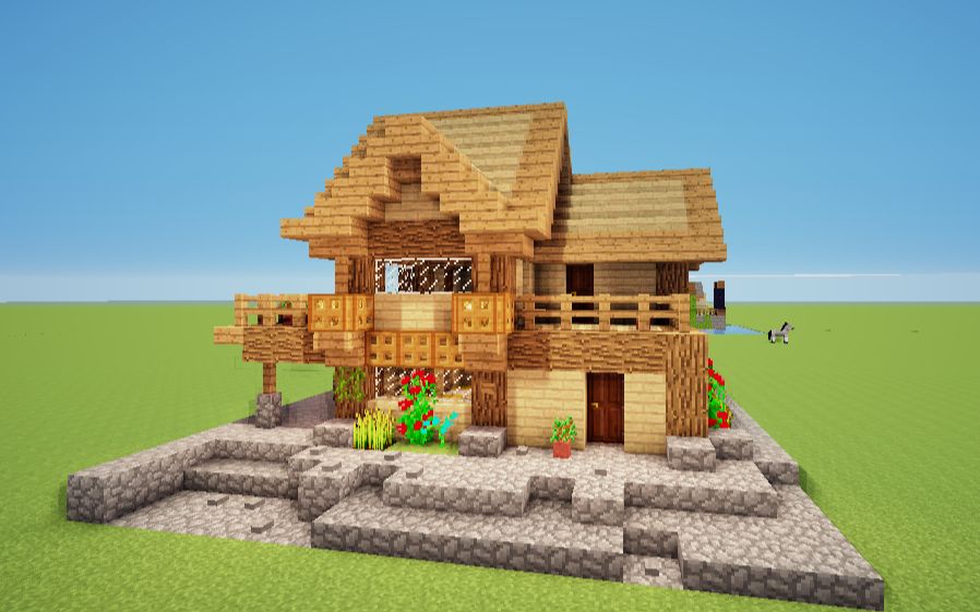 我的世界 创意设计 制作小木屋生存木屋才是王道 哔哩哔哩 つロ干杯 Bilibili