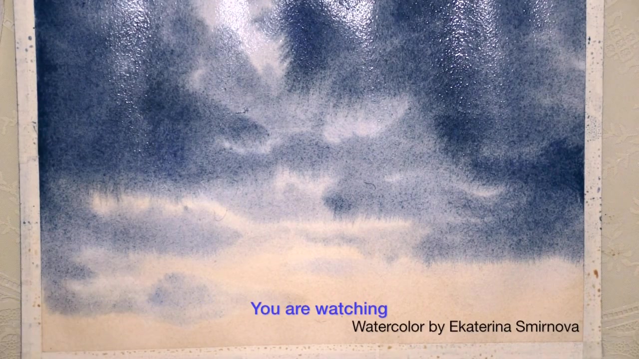 watercolor,woodland miami sky watercolor, 1st day.