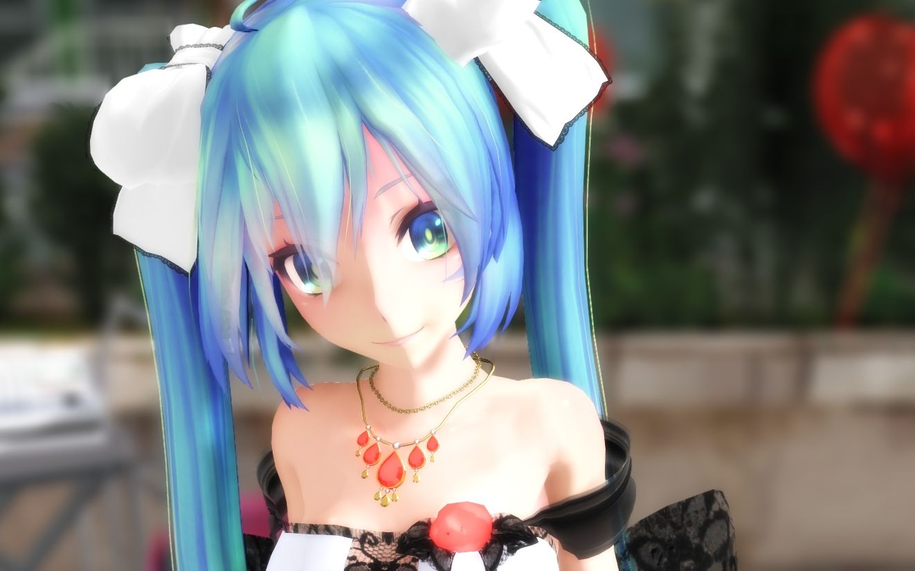 【mmd】tda蕾丝白色礼服初音