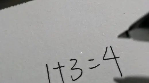 1 + 3 = 4