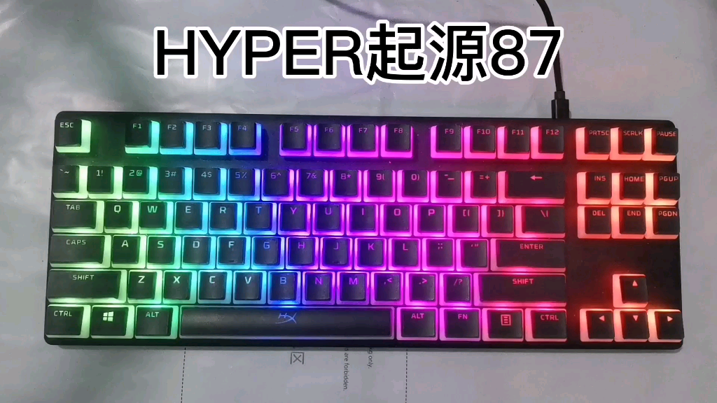 金士顿HyperX起源87机械键盘调教大键教程及效果