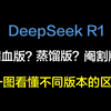 一图看懂DeepSeek R1满血版、蒸馏版、阉割版的区别！本地部署需要什么硬件配置