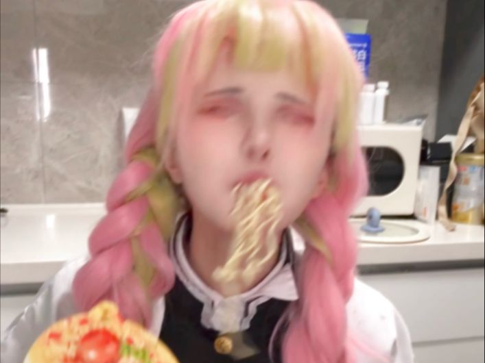 Eat with a lot of tension.