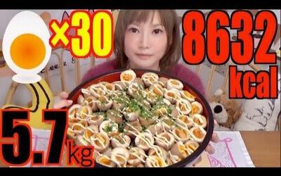 [木下佑香]特制超大份糖心蛋盖饭(中文字幕)_美食圈_生活_哔哩哔哩