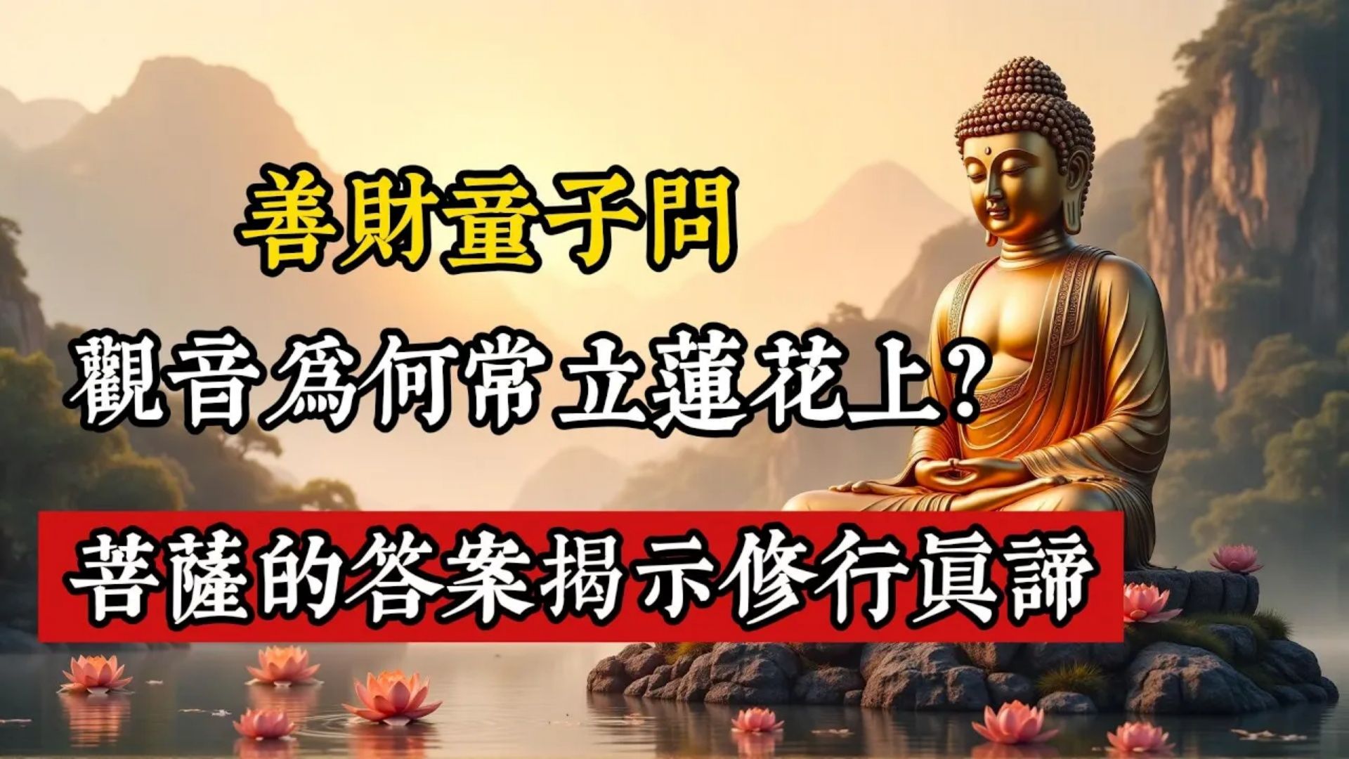 善财童子问：观音为何常立莲花上？菩萨的答案揭示修行真谛
