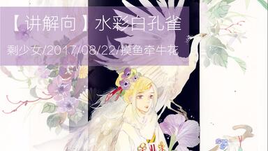 【剩少女】讲解向原创水彩 <em class="keyword">牵牛花与</em>白孔雀