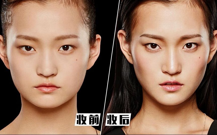 圆脸秒变小脸 超模心机修容教程
