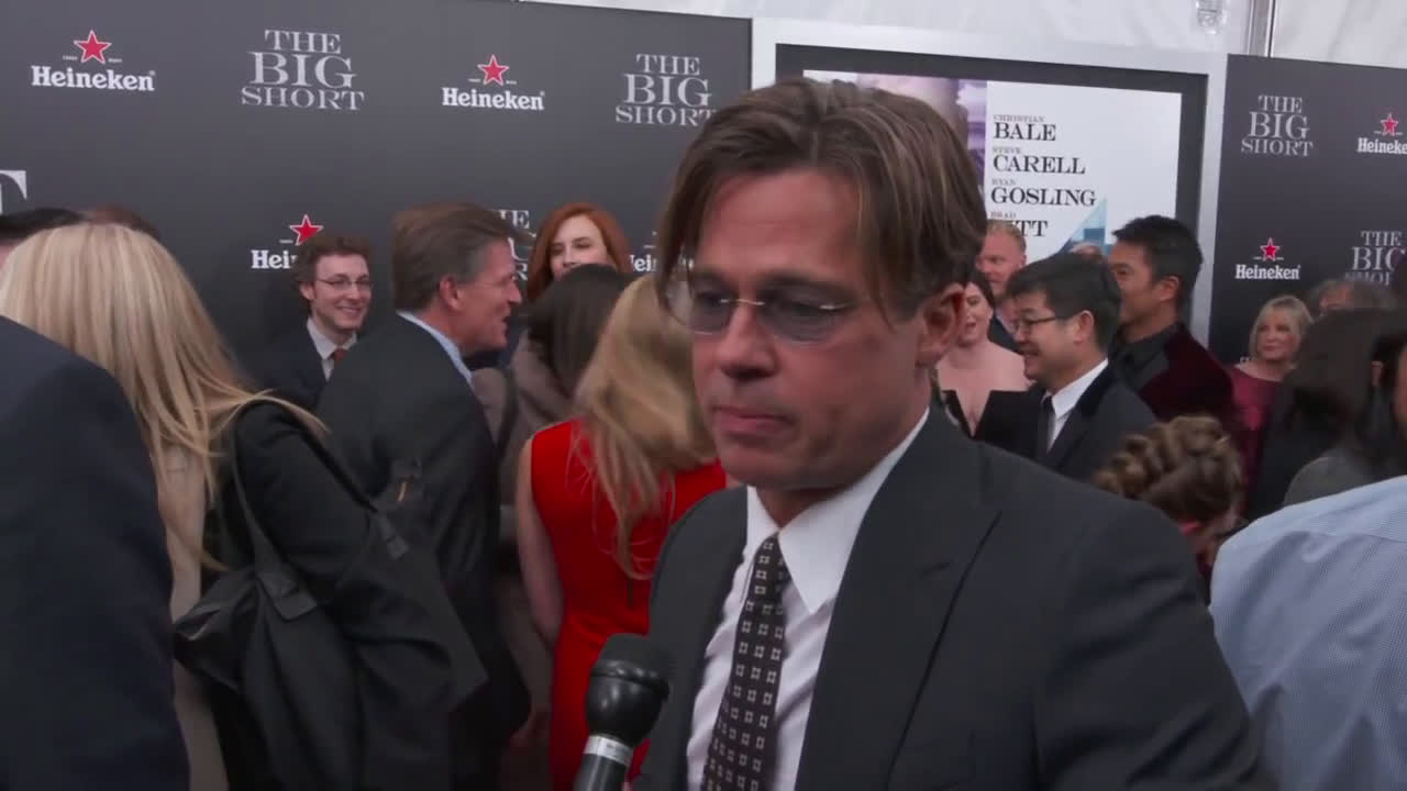 【布拉德皮特】the big short- brad pitt nyc red carpet premiere