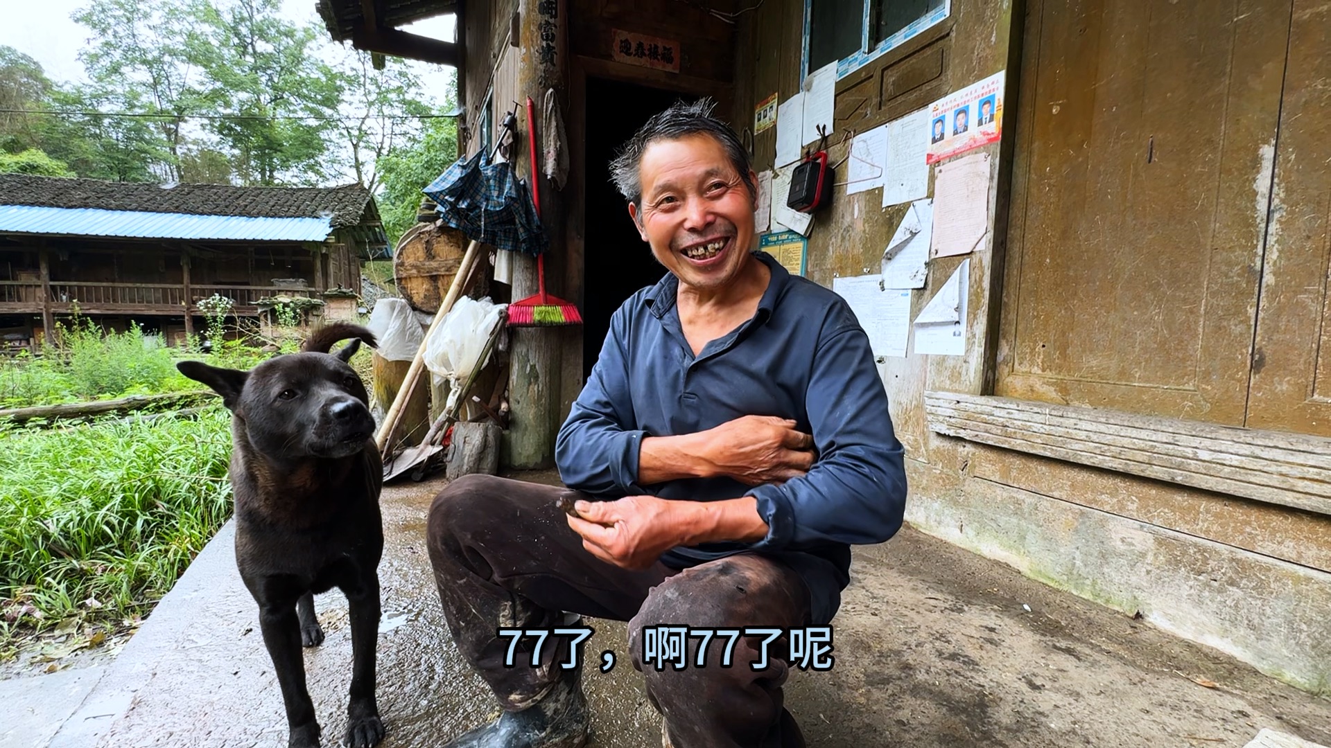 贵州77岁大爷独留大山荒村，种田养牛自给自足，隐入深山与世无争