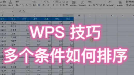 WPS 技巧：多个条件如何进行排序？正确区分主次关键字就可以