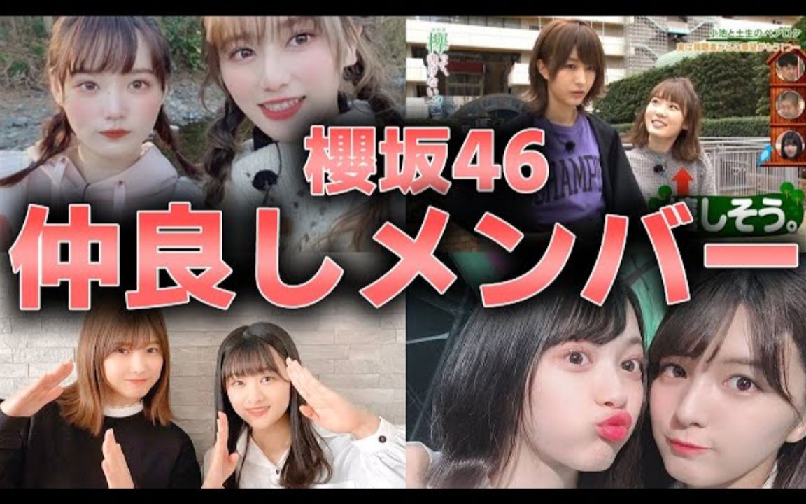 【櫻坂46】关系很不错的11对成员。