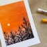 【油画棒】夕阳西下·绘画教程
