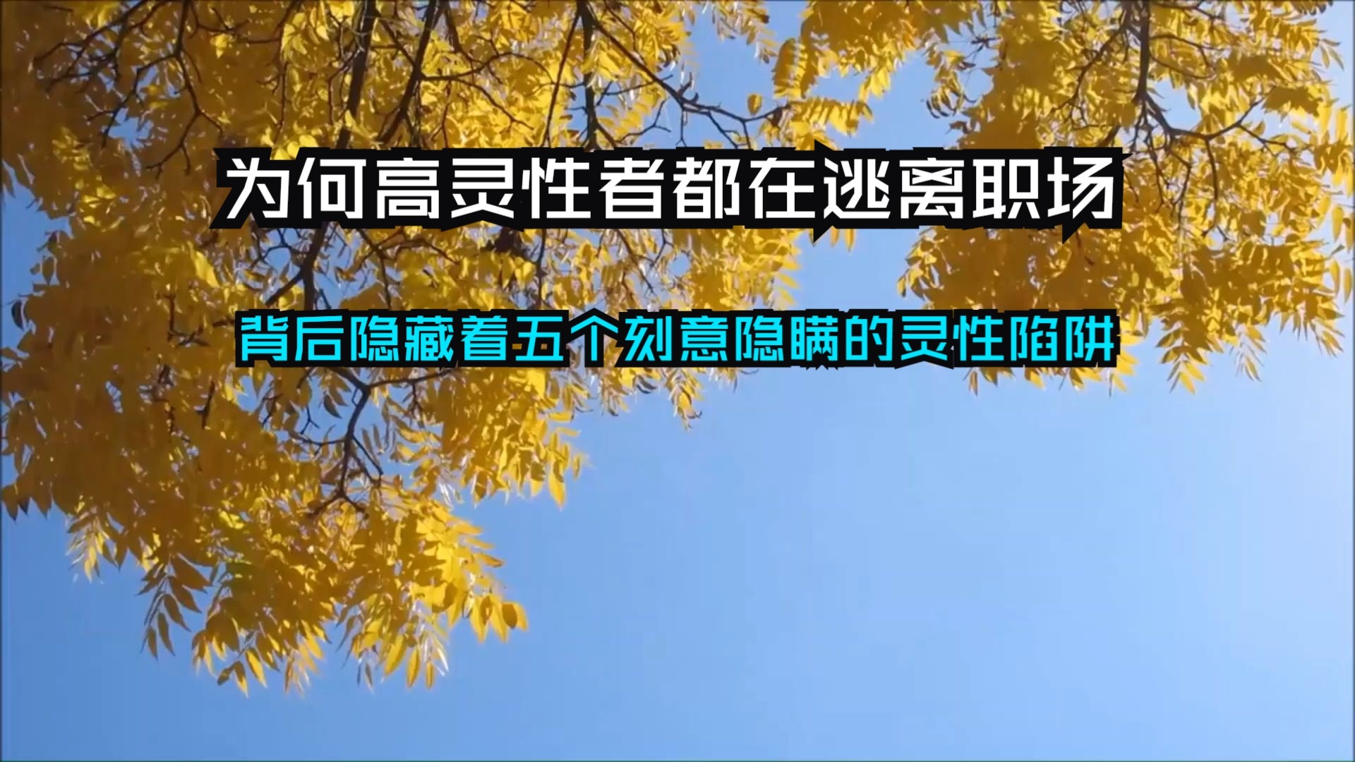 宇宙选定的高灵性者为何都在逃离职场？这背后隐藏着五个刻意隐瞒的灵性陷阱？真相颠覆认知！