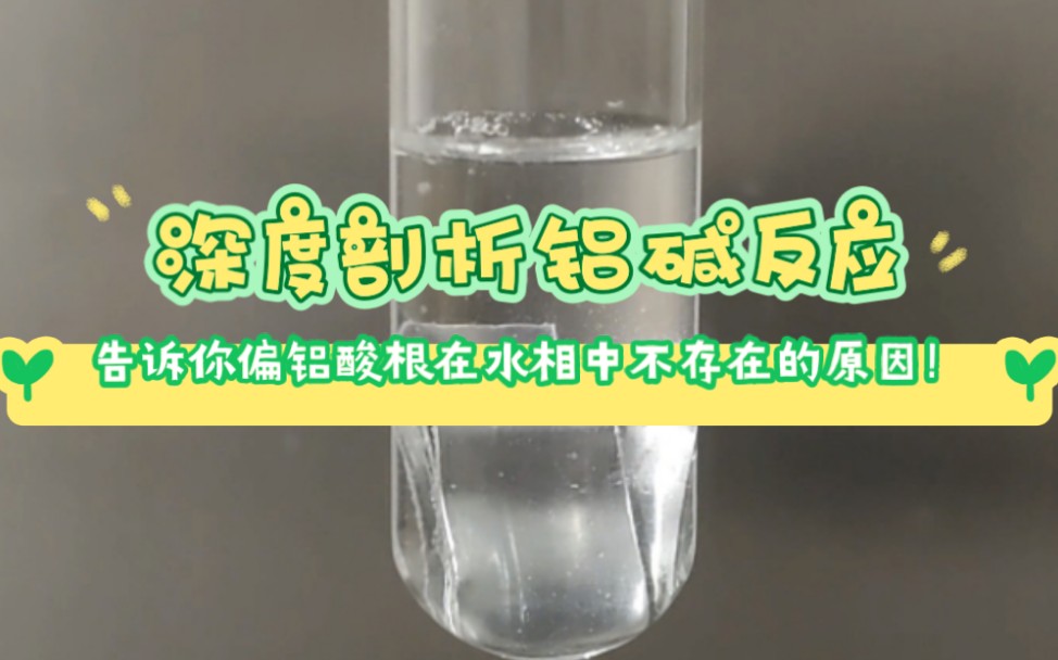 【深度剖析】铝碱反应（上）——铝在水相中不体现两性！偏铝酸在溶液中不存在！