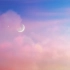 粉红色/月亮/天空/云朵/素材/无水印