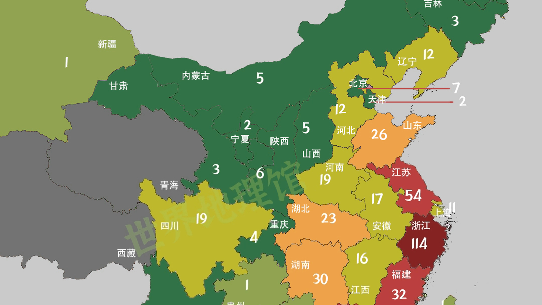 我国富人500强分布地图，还得看浙江