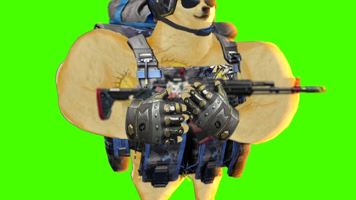 【暗区突围绿幕素材】肌肉狗1举枪射击