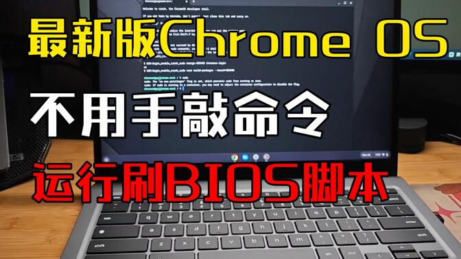 【教程】挑战！最新版Chrome OS 119直接运行Chromebook刷BIOS脚本，远离手动敲入命令！