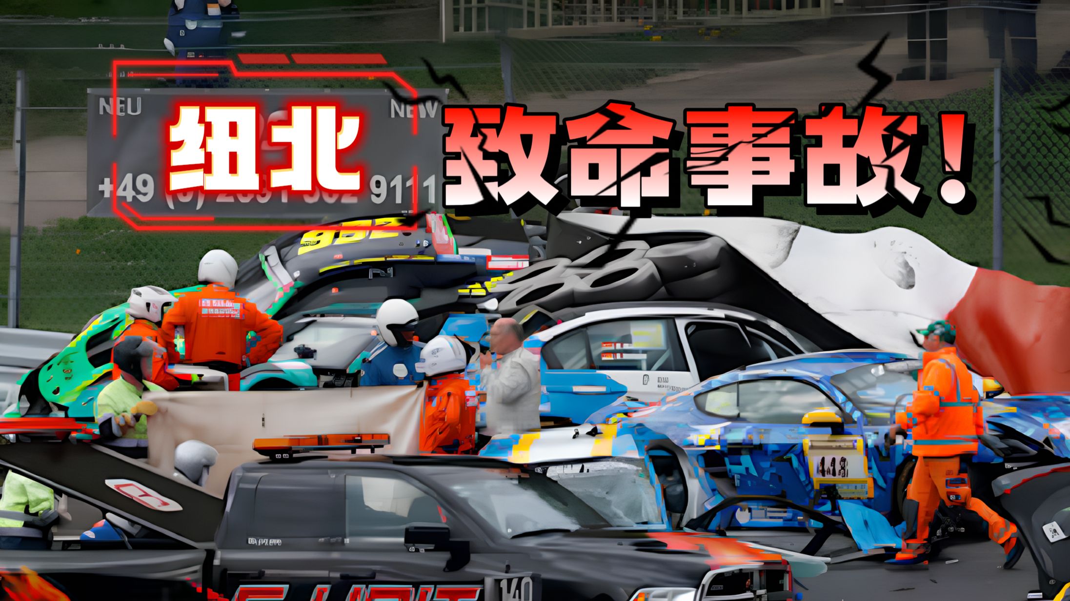 纽北突发悲剧：7车连撞，1人离世。敬畏生命，敬畏纽北
