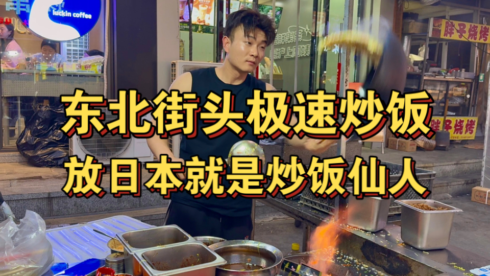 东北街头极速炒饭 放日本就是炒饭仙人