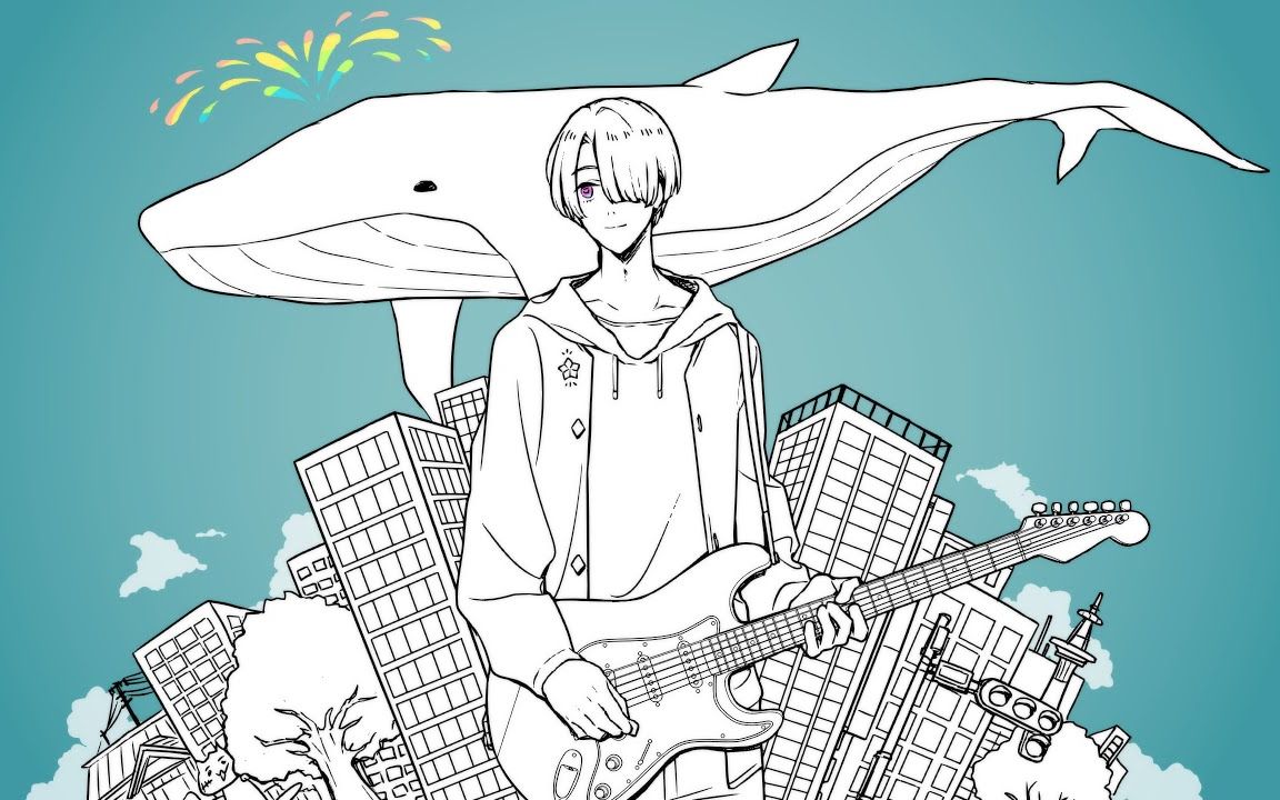【翻唱】鲸鱼城市/ラムネ(村人P)【弦月藤士郎NIJISANJI】