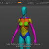 【ZBrush】ZBrush女性身体解剖学建模技术教程(中英双字