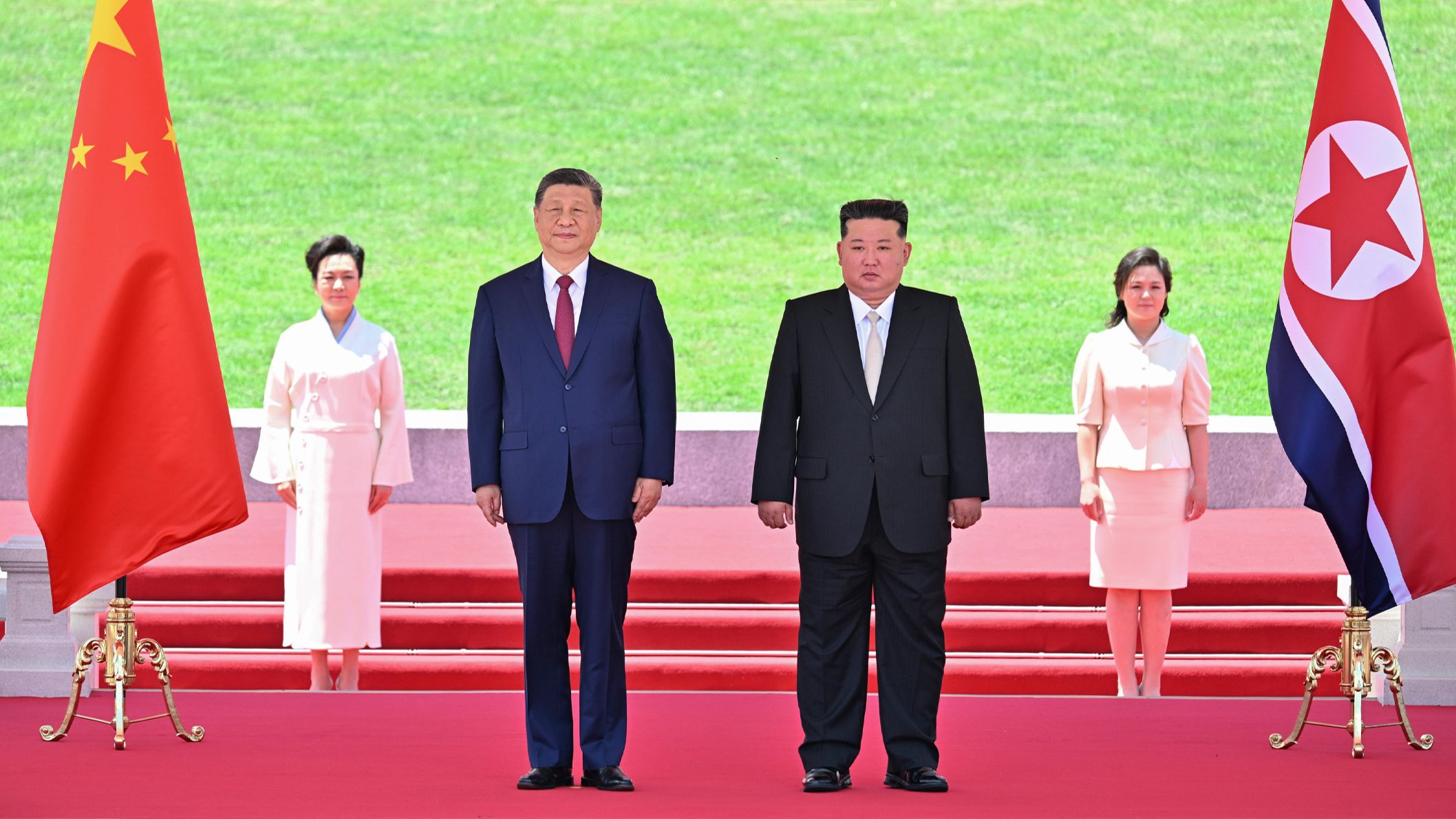 【现场视频】习近平出席金正恩举行的欢迎仪式