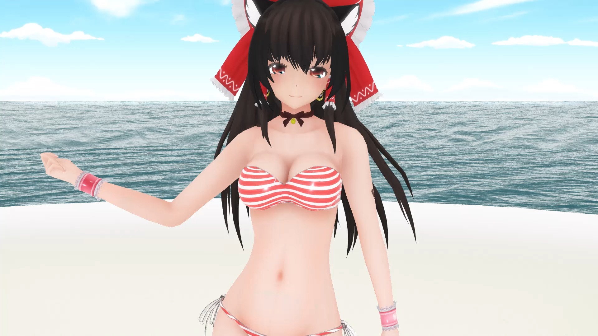 【东方MMD】灵梦:"听早苗说穿成这样跳舞，参拜客会变多，真的假的?(O_O)?"