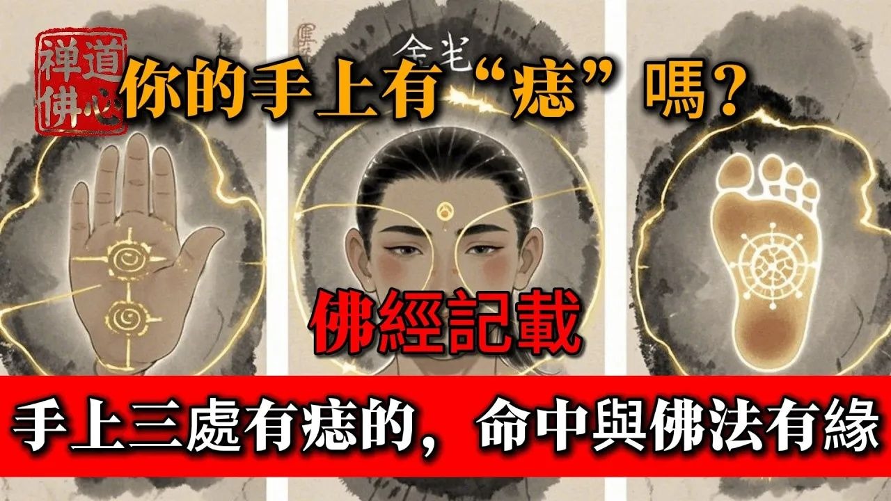 你的手上有“痣”嗎？佛經記載：手上三處有痣的，命中與佛法有緣！ #佛教 #禪學 #禪道 #佛教故事 #佛教文化 #修心修行 #禪道佛心 #禪悟人生 #南無阿彌陀