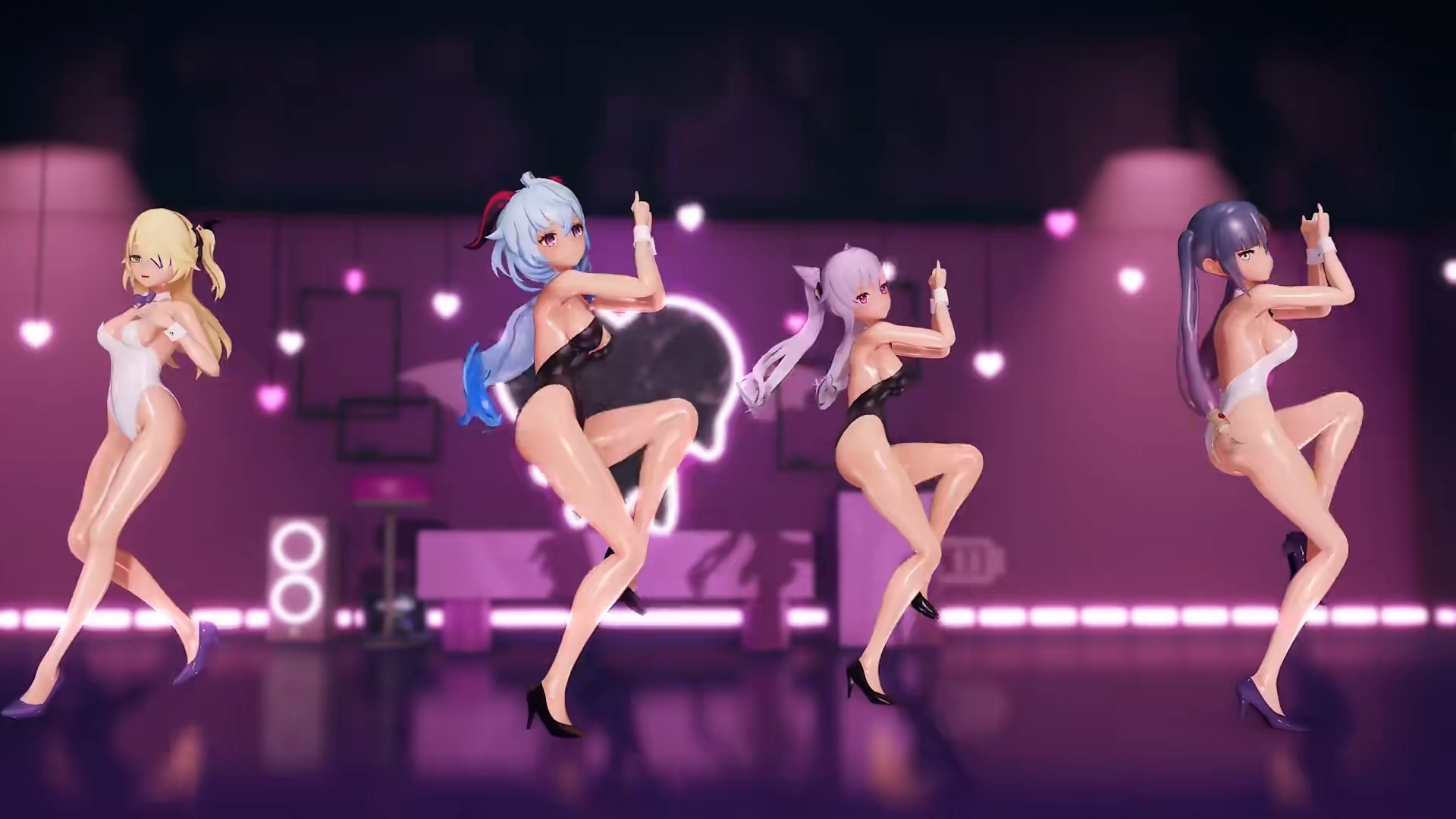 【MMD】 菲谢尔, 莫娜, 甘雨, 刻晴 - GIRL-CRUSH - Oppa, Do you - 1.【MMD】 菲谢尔, 莫娜, 甘雨, 刻晴 - G