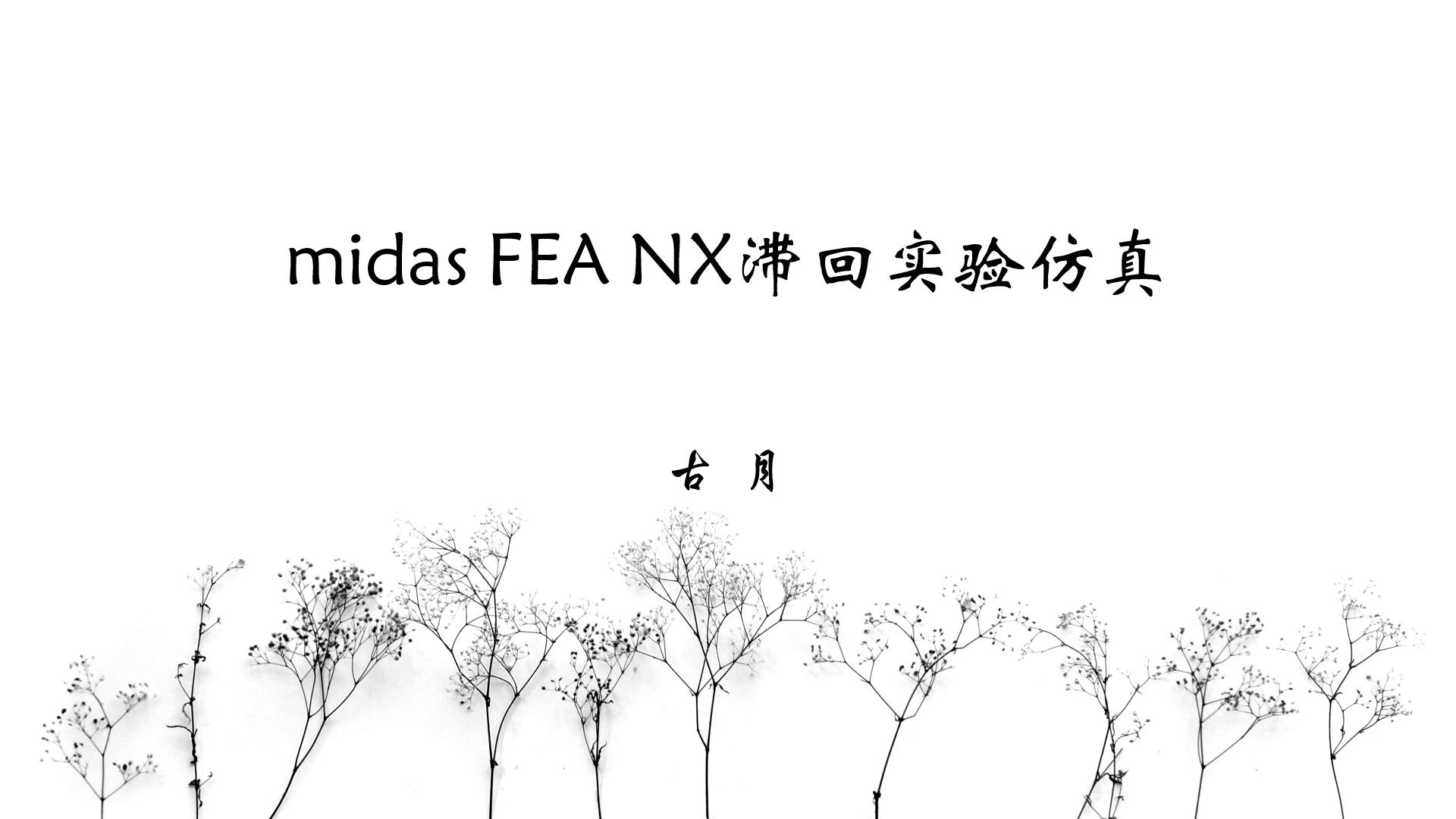 midas FEA NX滞回实验仿真