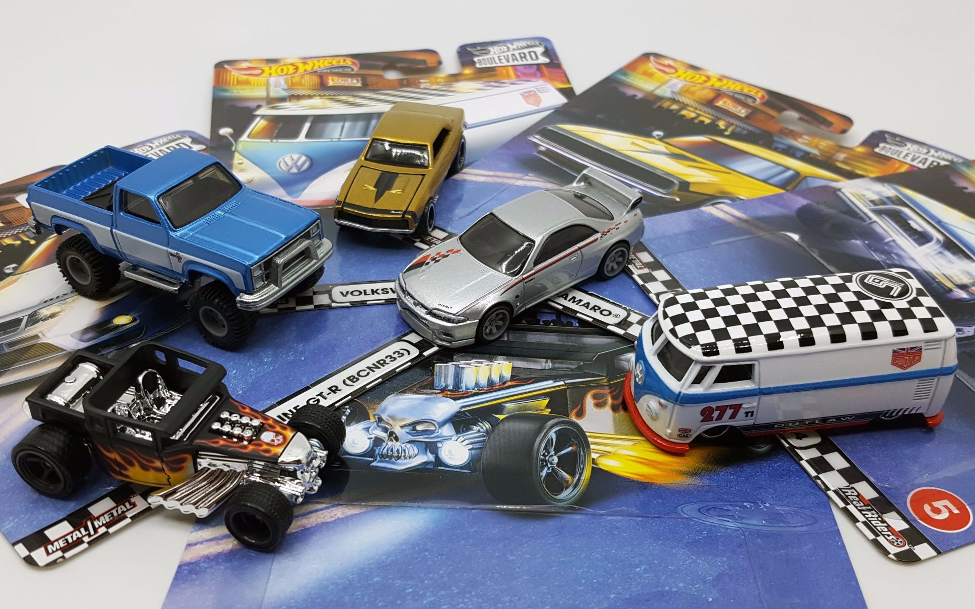 风火轮林荫大道五车套装gtrr33等hotwheels东知玩具