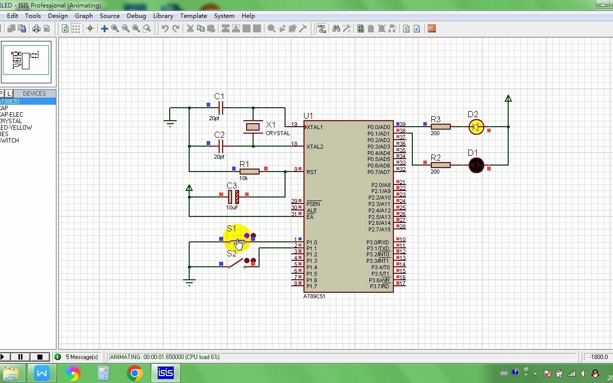 单片机入门第18-19课 开关控制、独立按键