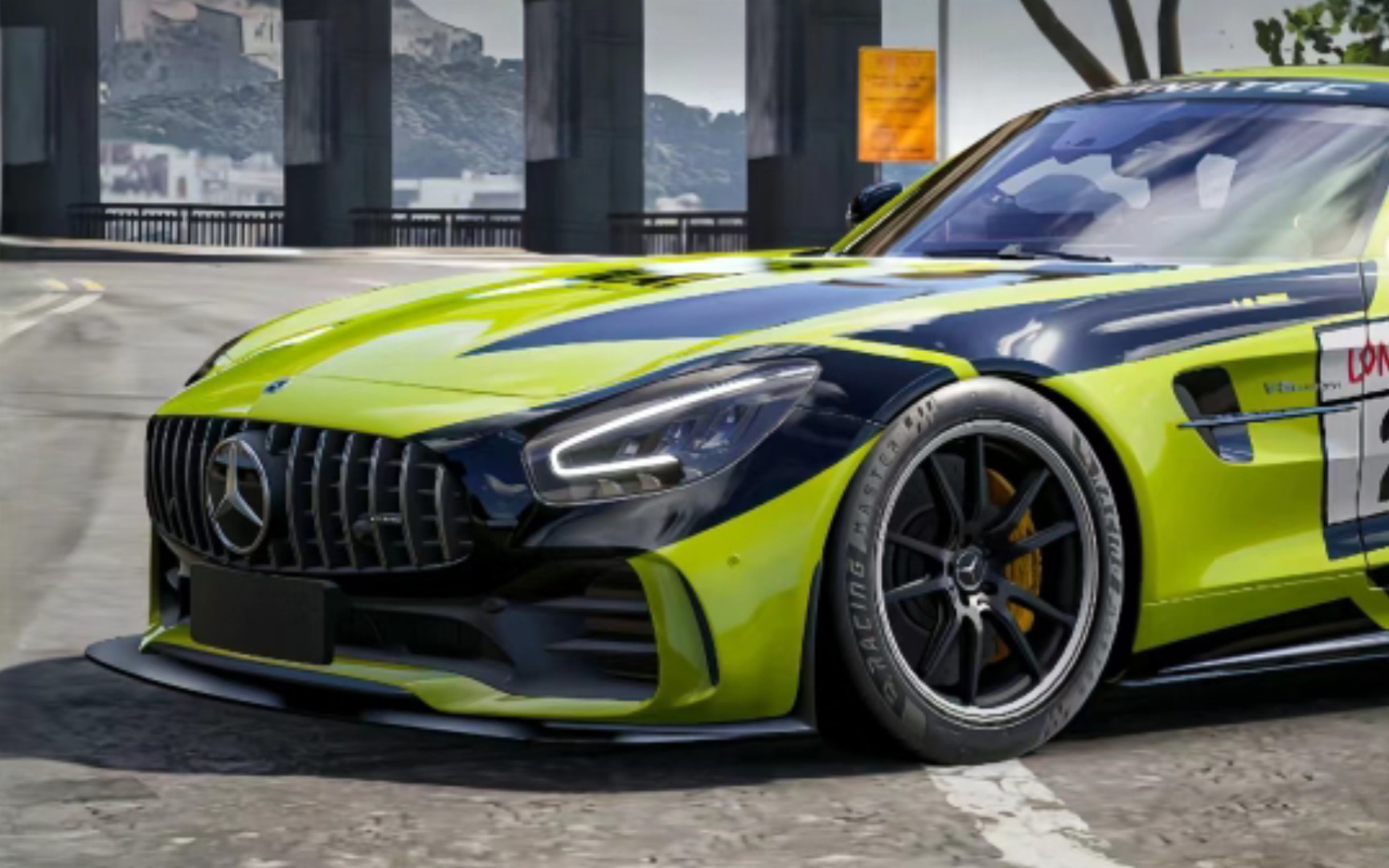 【巅峰极速涂装】每一帧都是壁纸：AMG·GT R-RACE TAXI--汉堡叔赛涂艺术品！dou～yin搜索汉堡叔，获取更多优质定制涂装