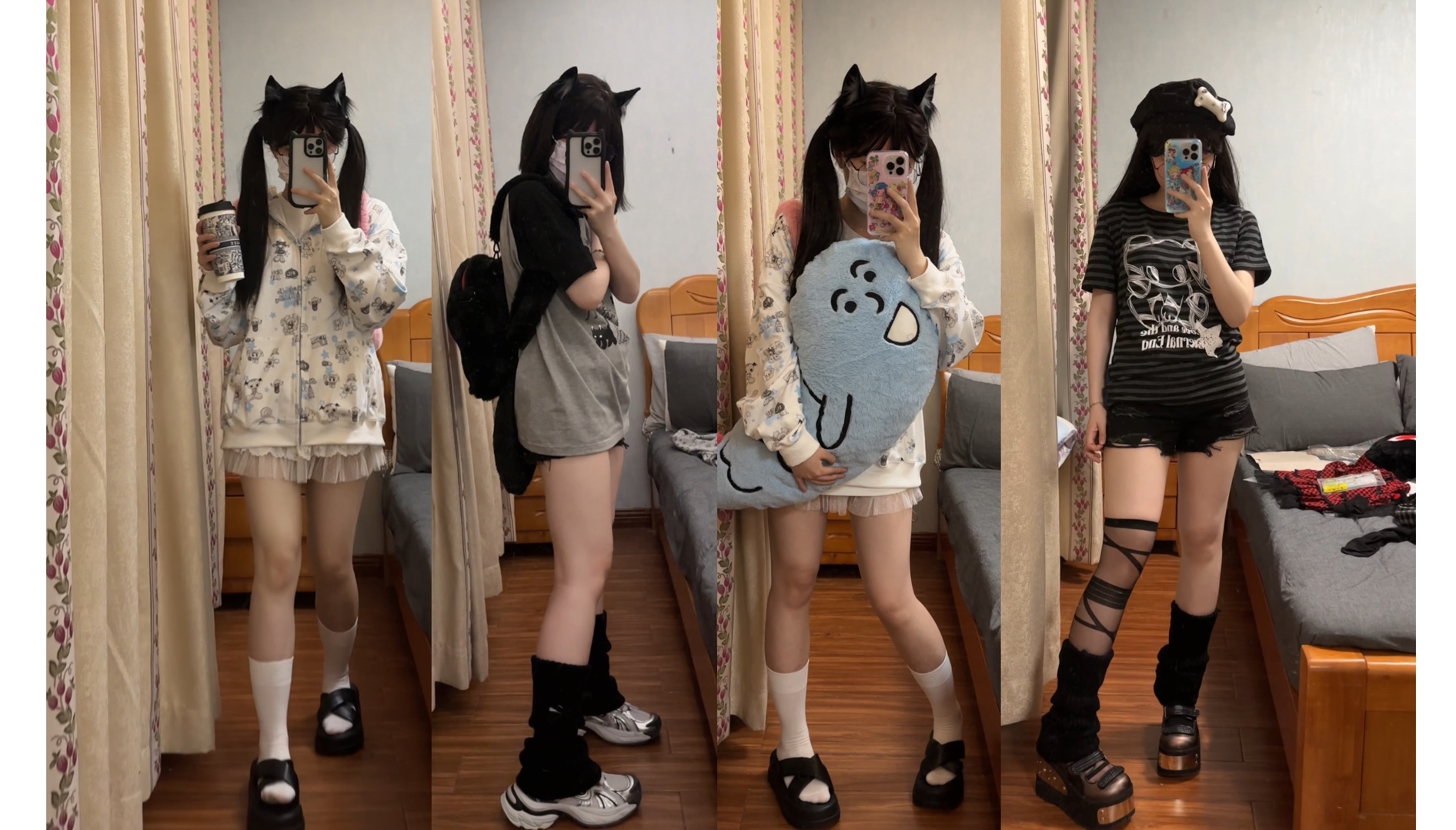 Ten outfits a day, but you don't leave the house at all.